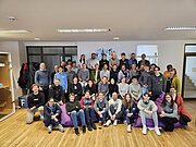 Gruppenfoto der Teilnehmenden beim KI-Cluster-Treffen der MINT-EC-Schulen in Berlin