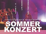 Flyer Sommerkonzert 26. Juni, 14 Uhr, Open Air auf dem Schulhof, Klassen 5–13