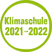 Logo Gütesiegel Klimaschule 2021–2022 in grünem Kreis
